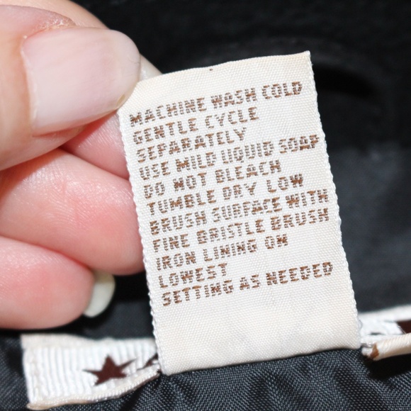 A.M.I. Leather Sweater Combo Full Zip Jacket,  Black - Picture 9 of 9